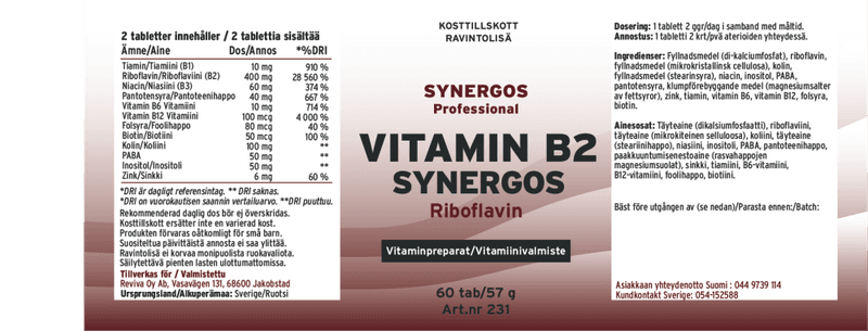 B2 Riboflavin Synergos