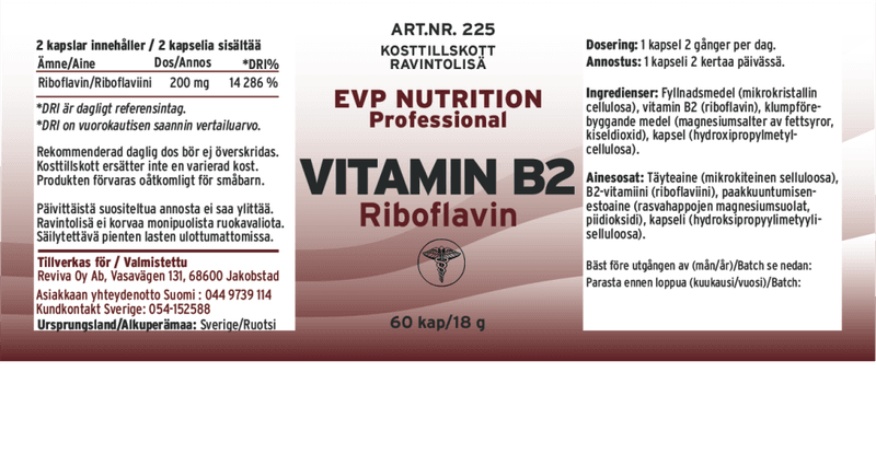 B2 Riboflavin enkeltmiddel